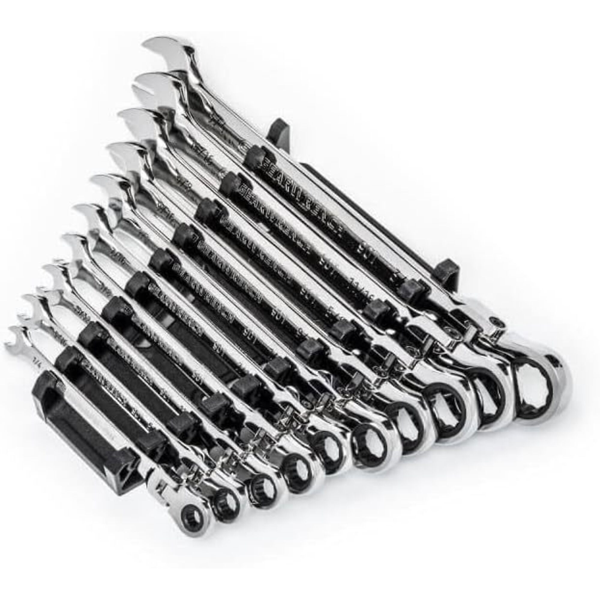 GearWrench 10-Piece 90-Tooth SAE Flex Combination Ratchet Wrench Set — 12-Point, Model# KDT86758